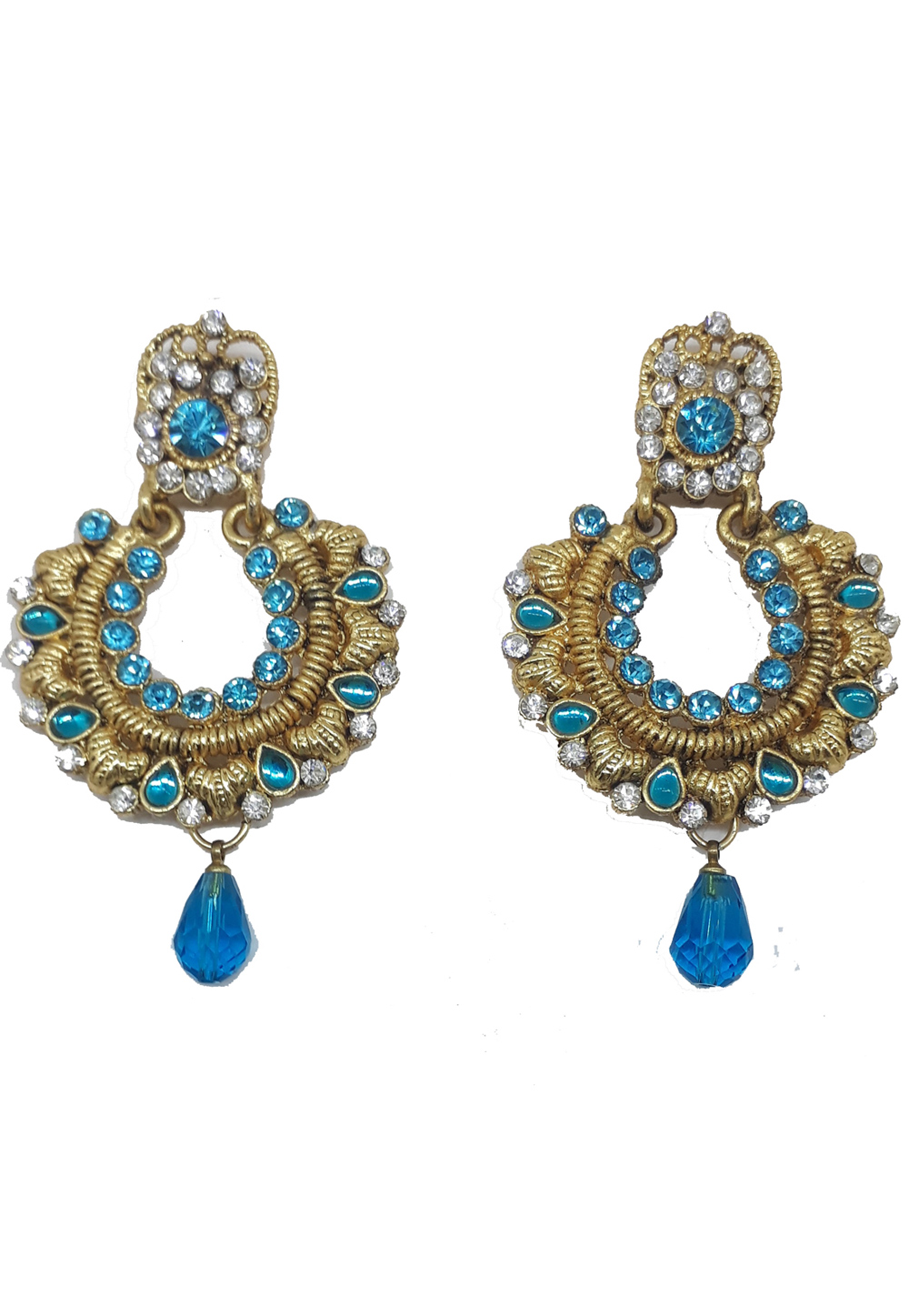 Blue Brass Earrings 201057