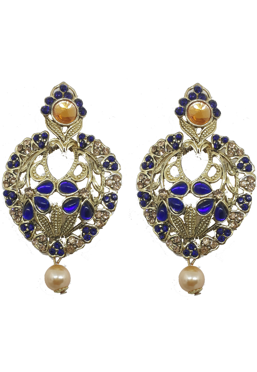 Blue Brass Earrings 201060