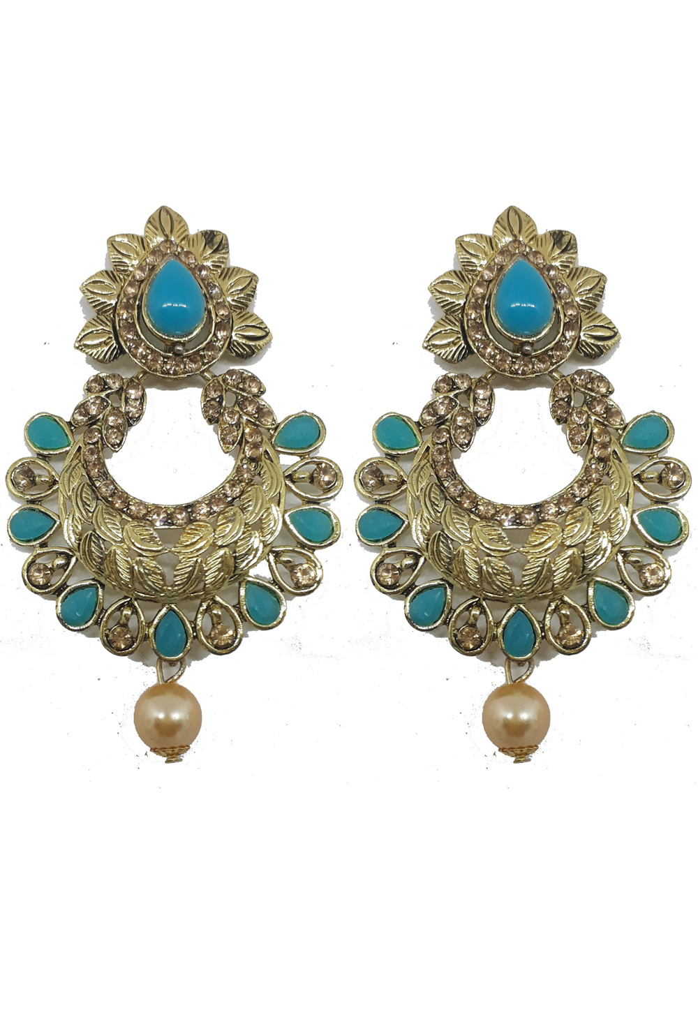 Blue Brass Earrings 201063