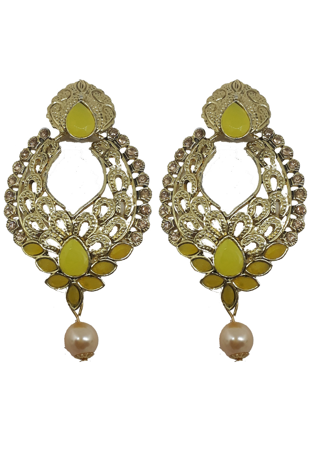 Yellow Brass Earrings 201069