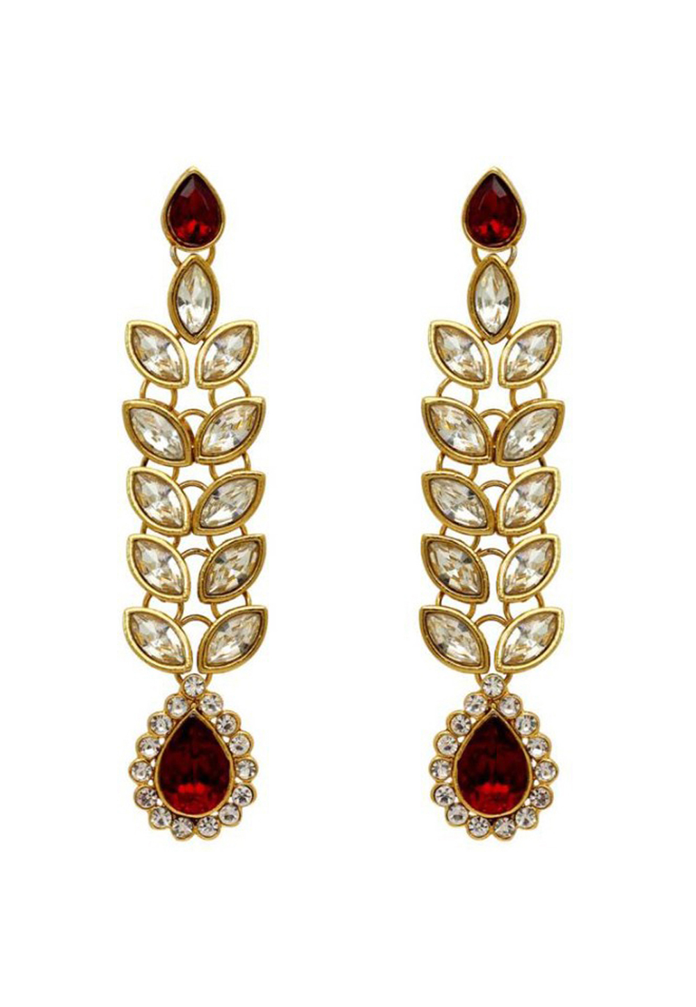 Red Brass Earrings 201077