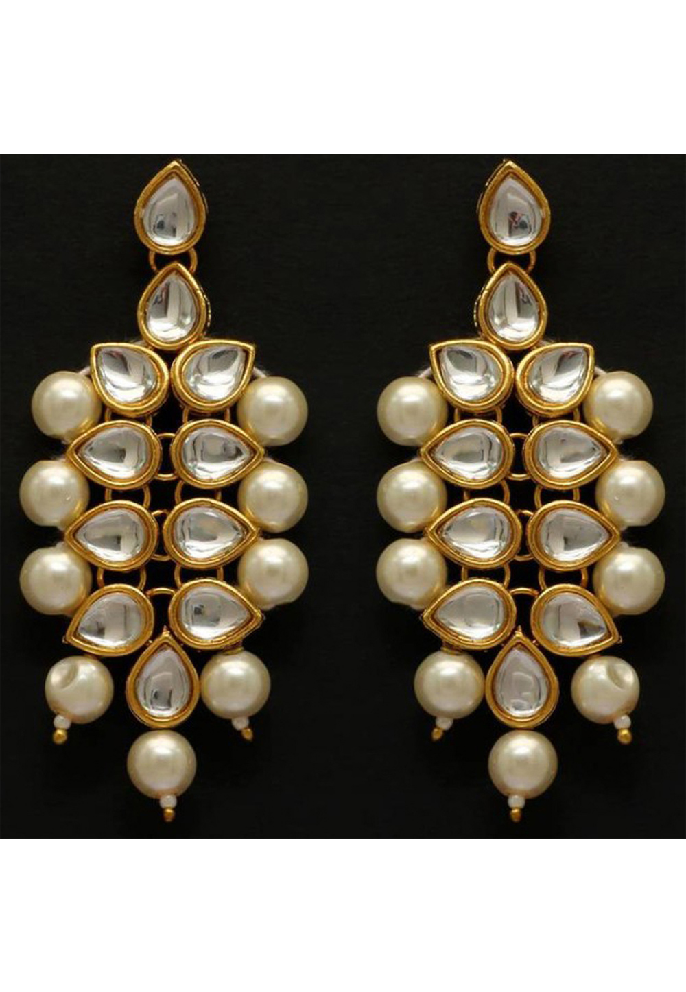 White Brass Earrings 201080