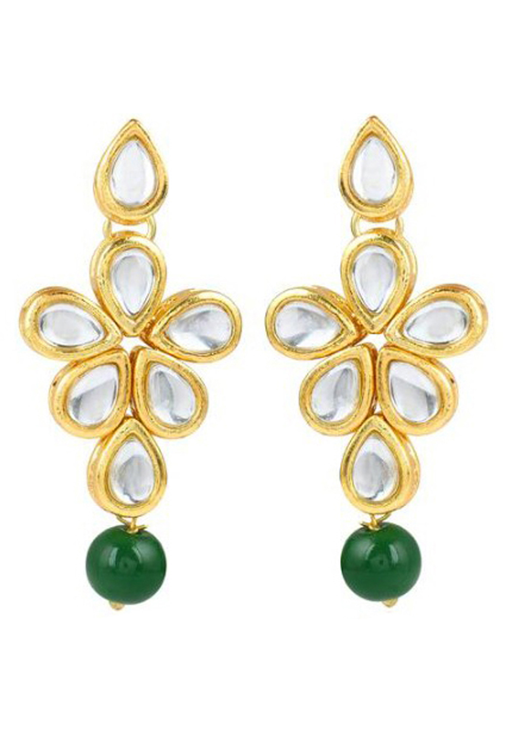 Green Brass Earrings 201088