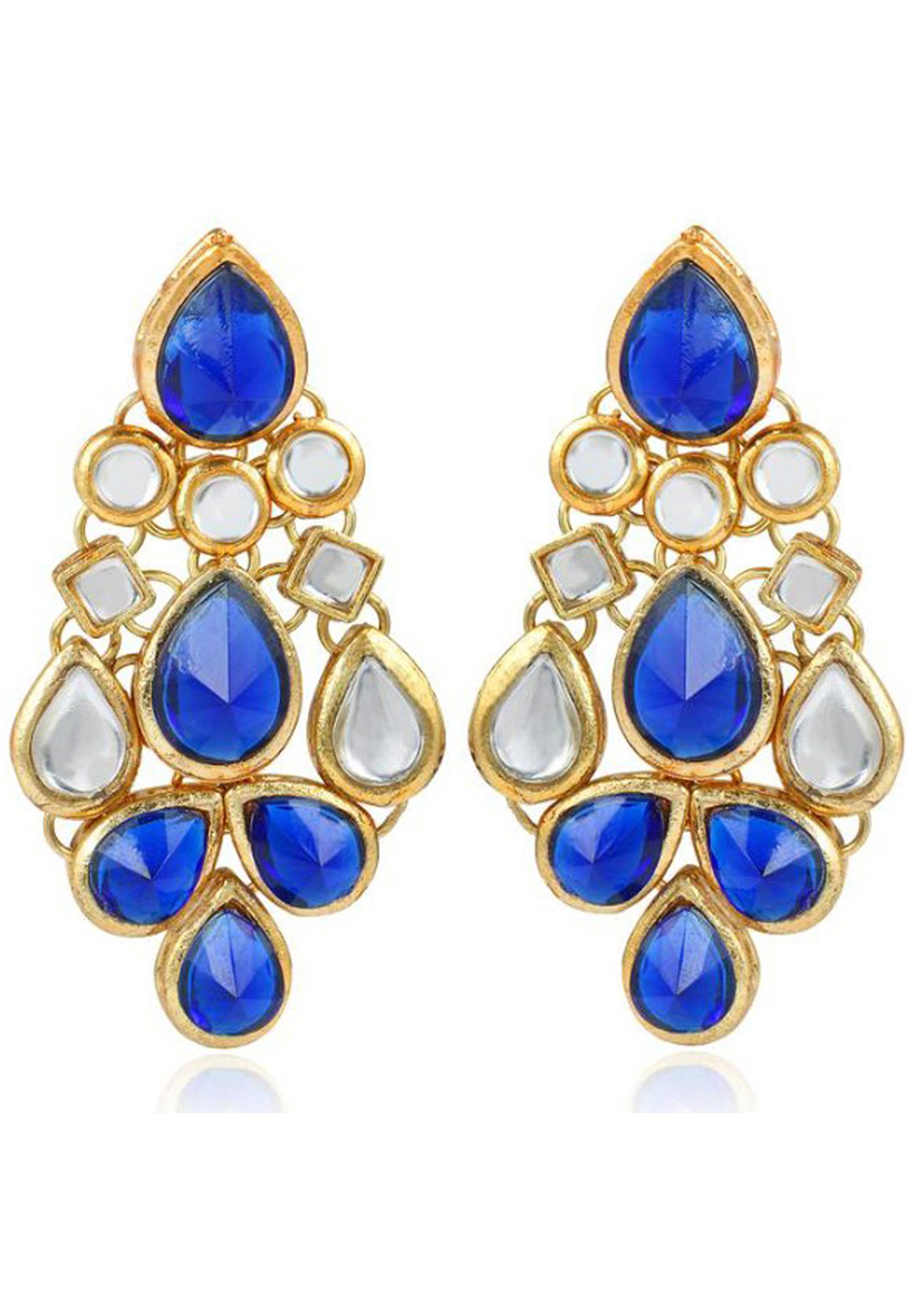 Blue Brass Earrings 201090