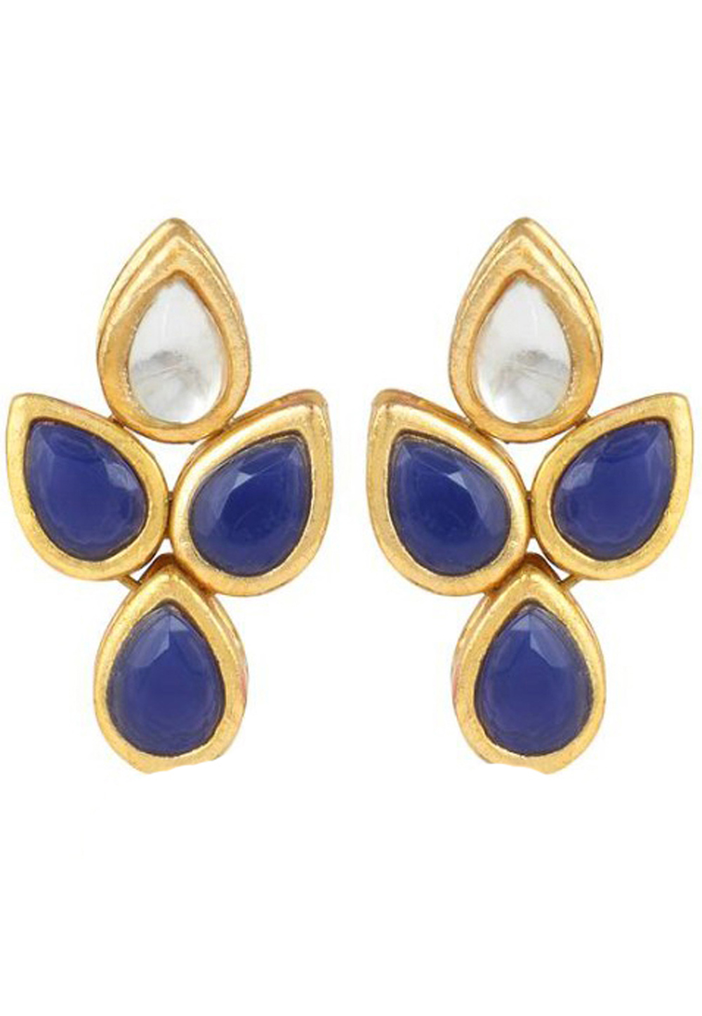 Blue Brass Earrings 201092