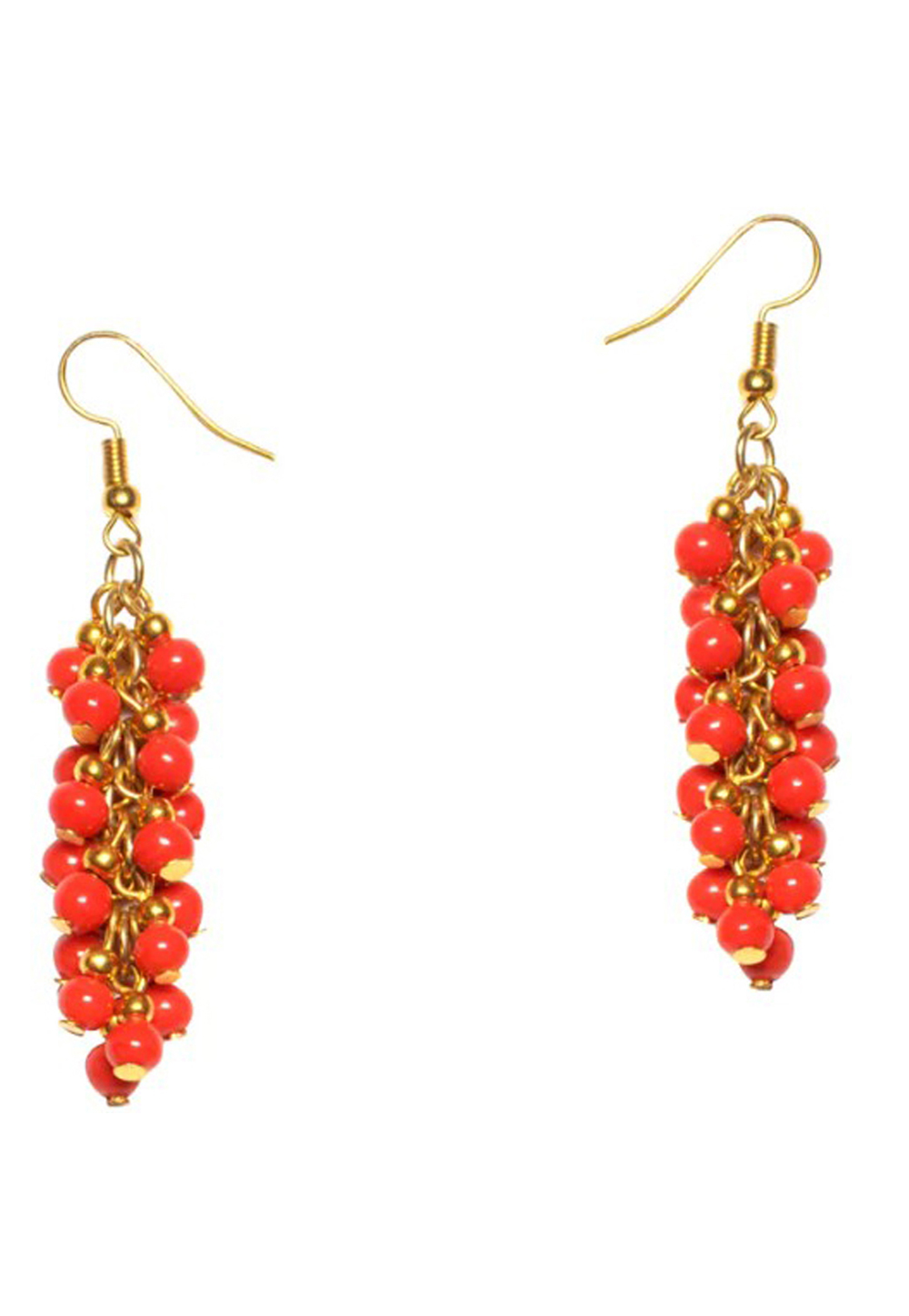 Orange Brass Earrings 201100