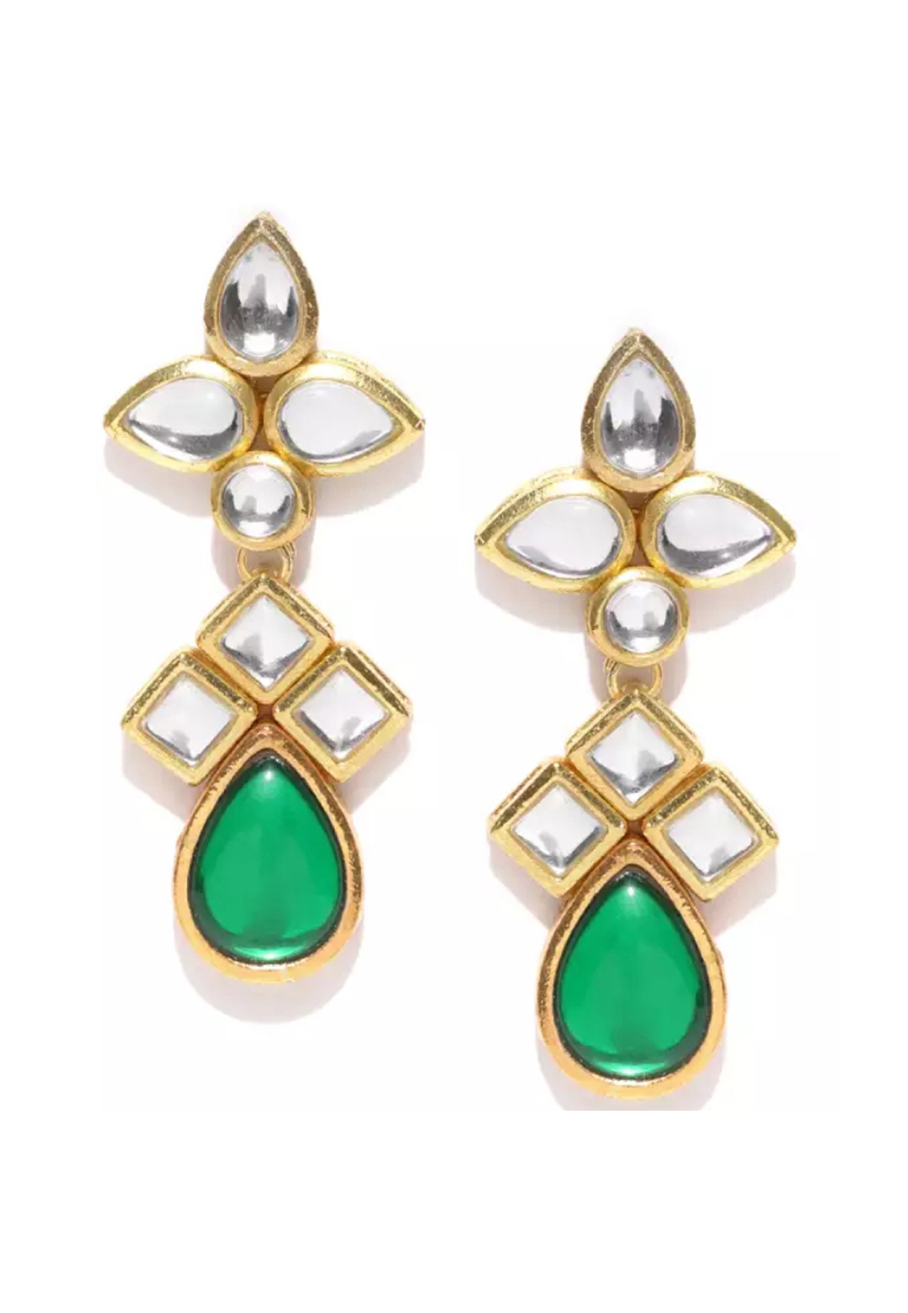 Green Brass Earrings 201122