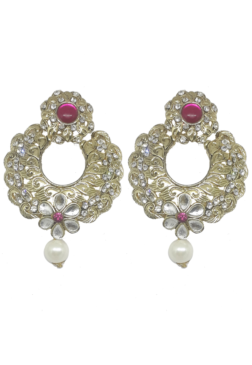 Pink Brass Earrings 202011