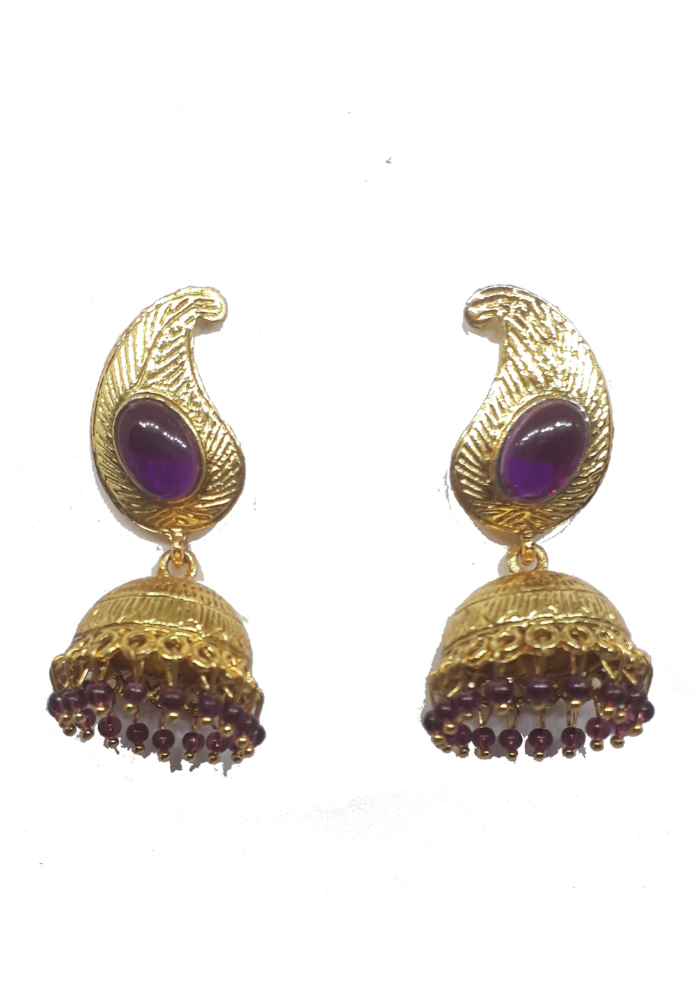 Purple Brass Earrings 202027