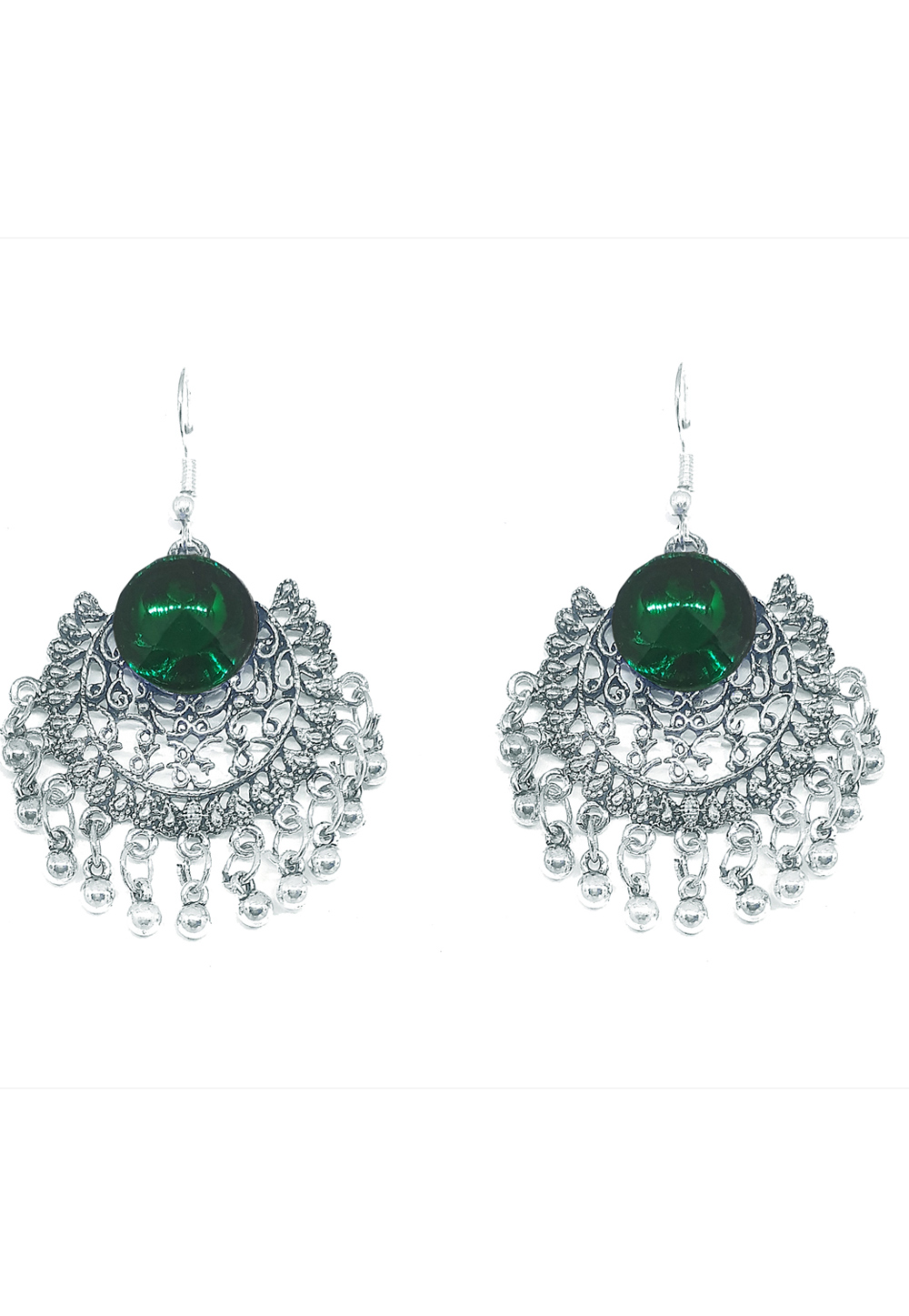 Green Brass Earrings 202051