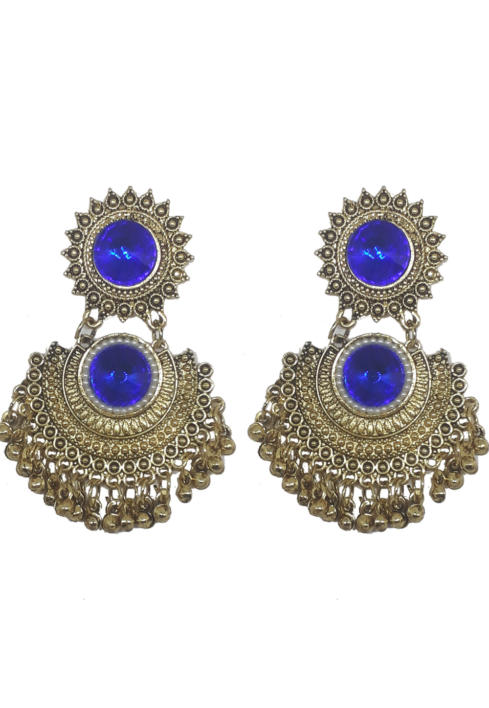 Blue Brass Earrings 202053
