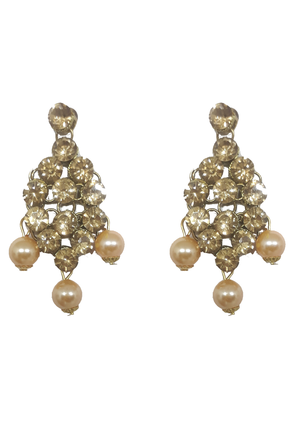 Golden Brass Earrings 202054