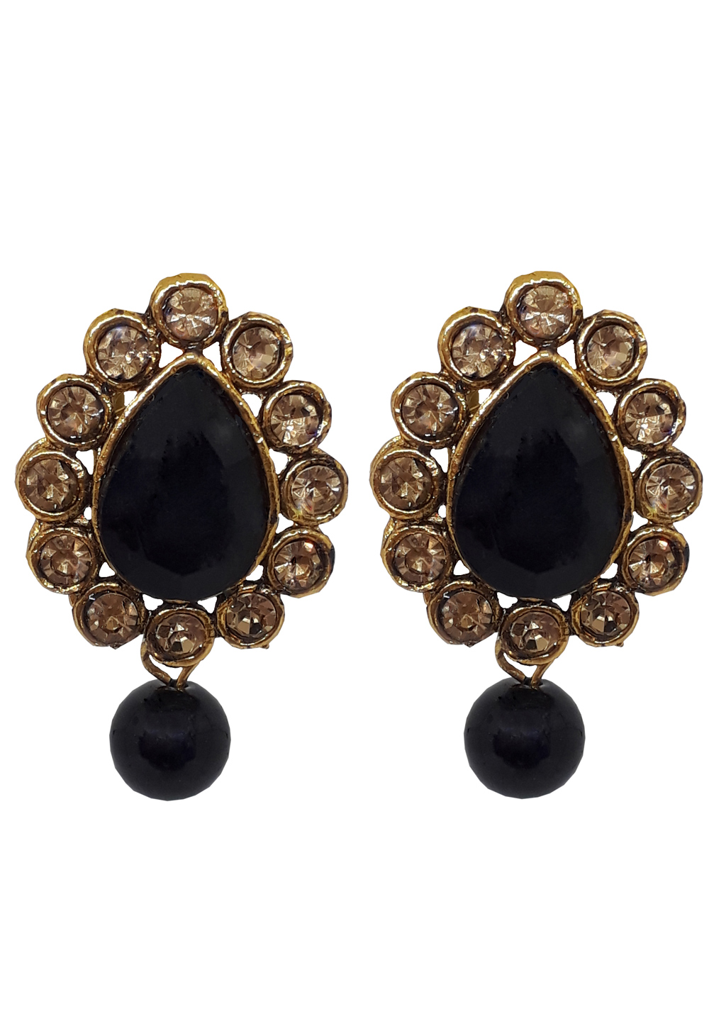 Black Brass Earrings 202056