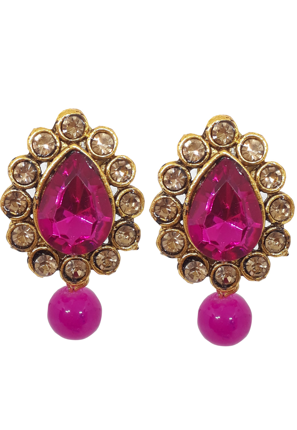 Pink Brass Earrings 202058