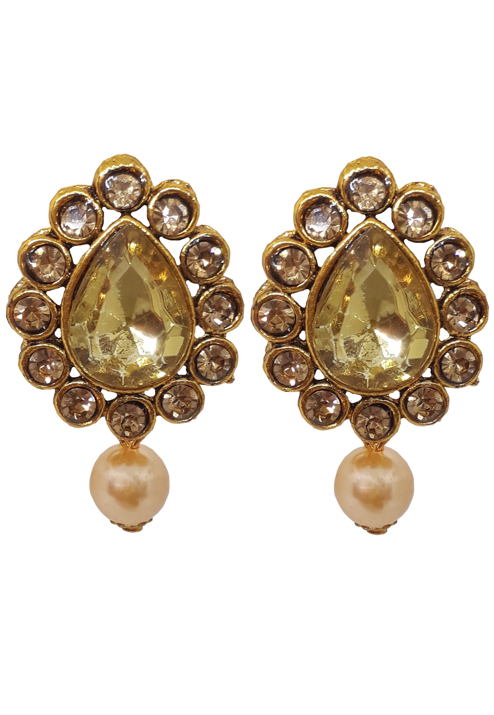 Golden Brass Earrings 202060