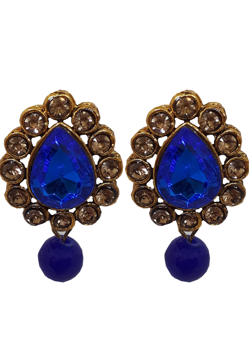 Blue Brass Earrings 202061
