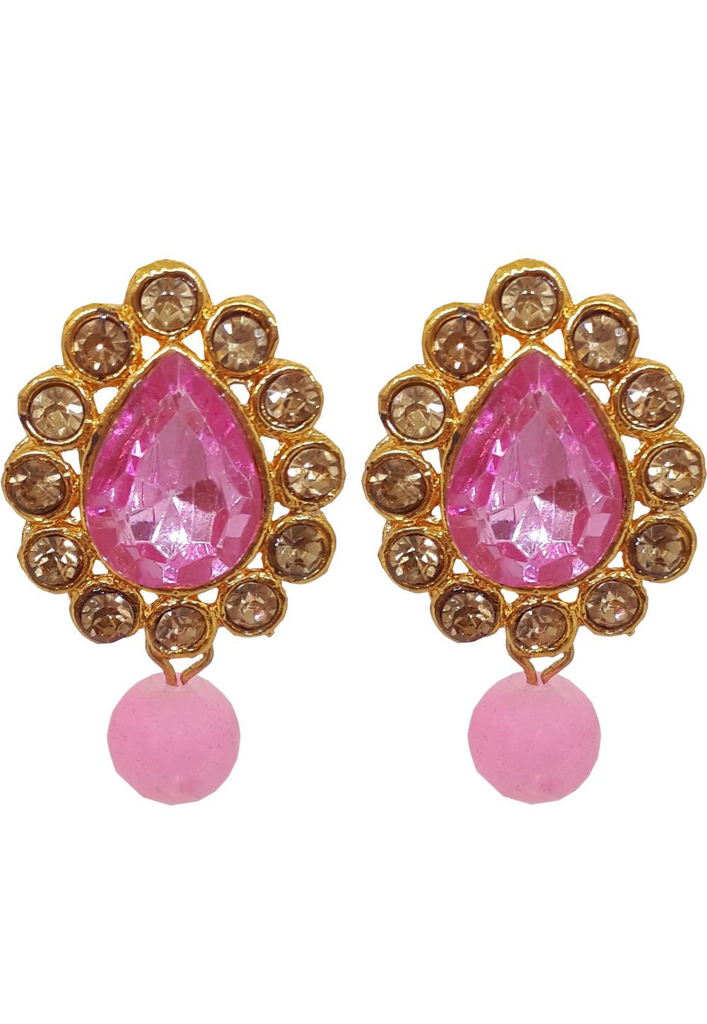 Pink Brass Earrings 202062