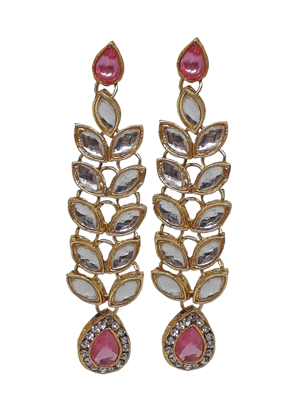 Pink Brass Earrings 202063