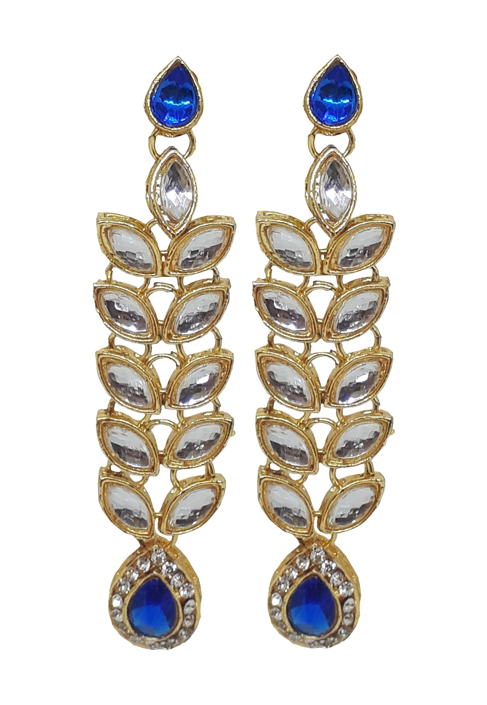 Blue Brass Earrings 202065