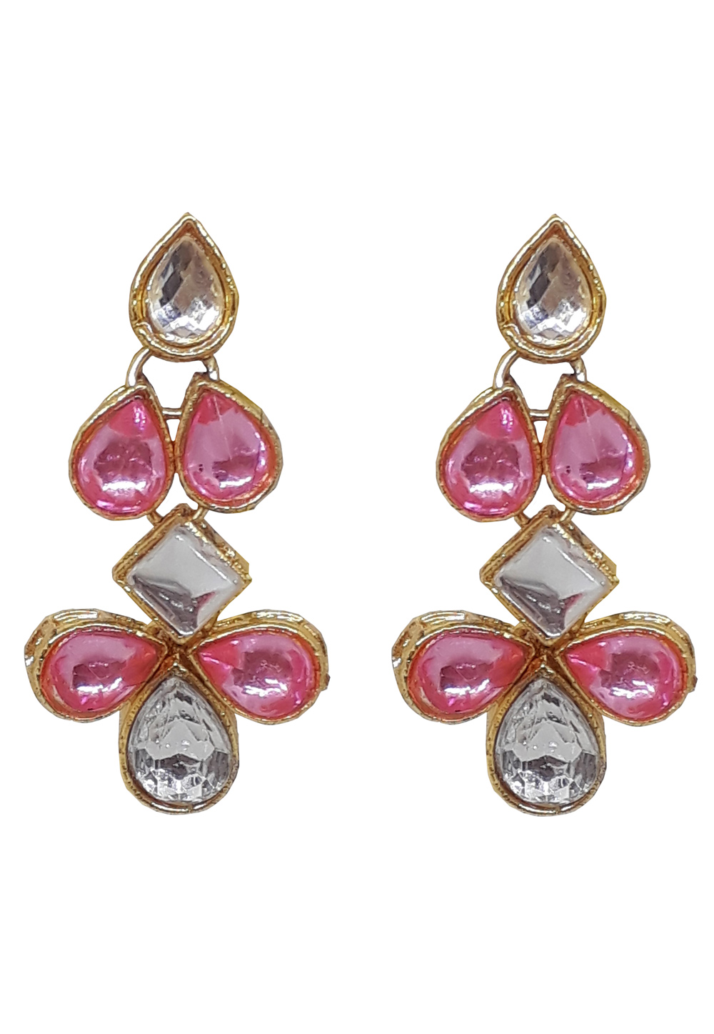 Pink Brass Earrings 202069