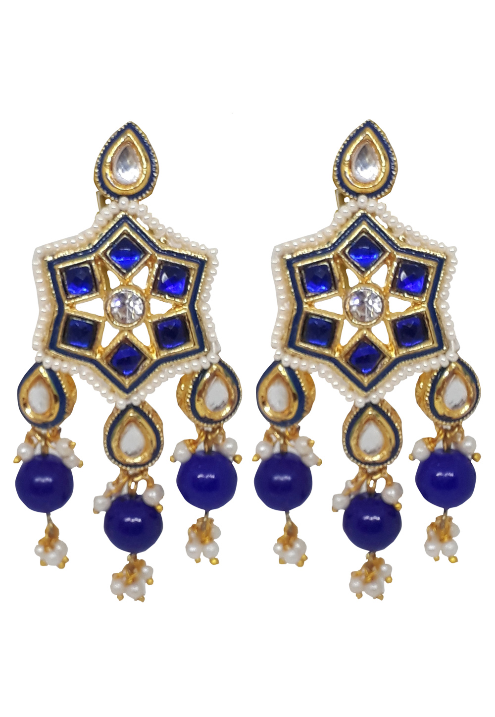 Blue Brass Earrings 202073