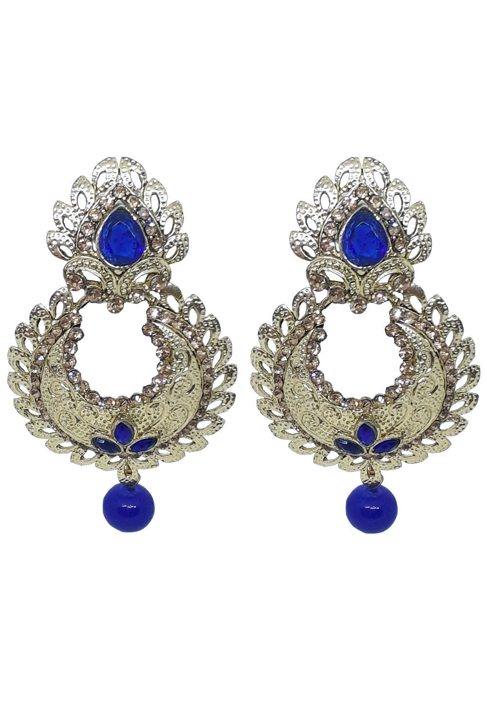 Blue Brass Earrings 202079