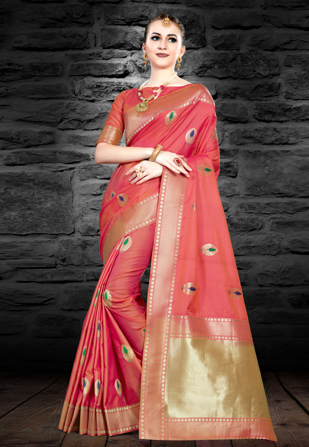 Pink Kanjivaram Silk Festival Wear Saree 156403