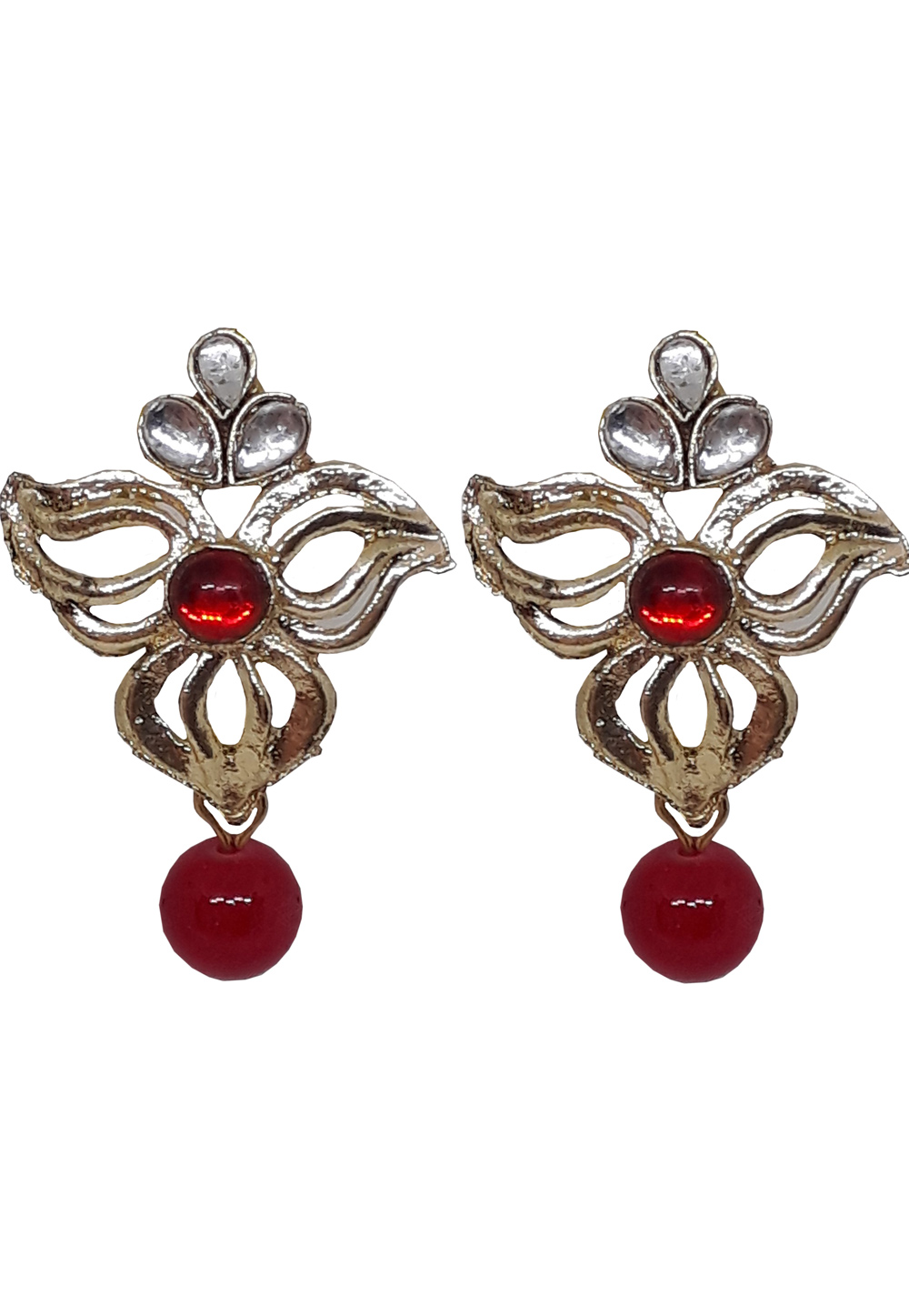 Red Brass Earrings 202089