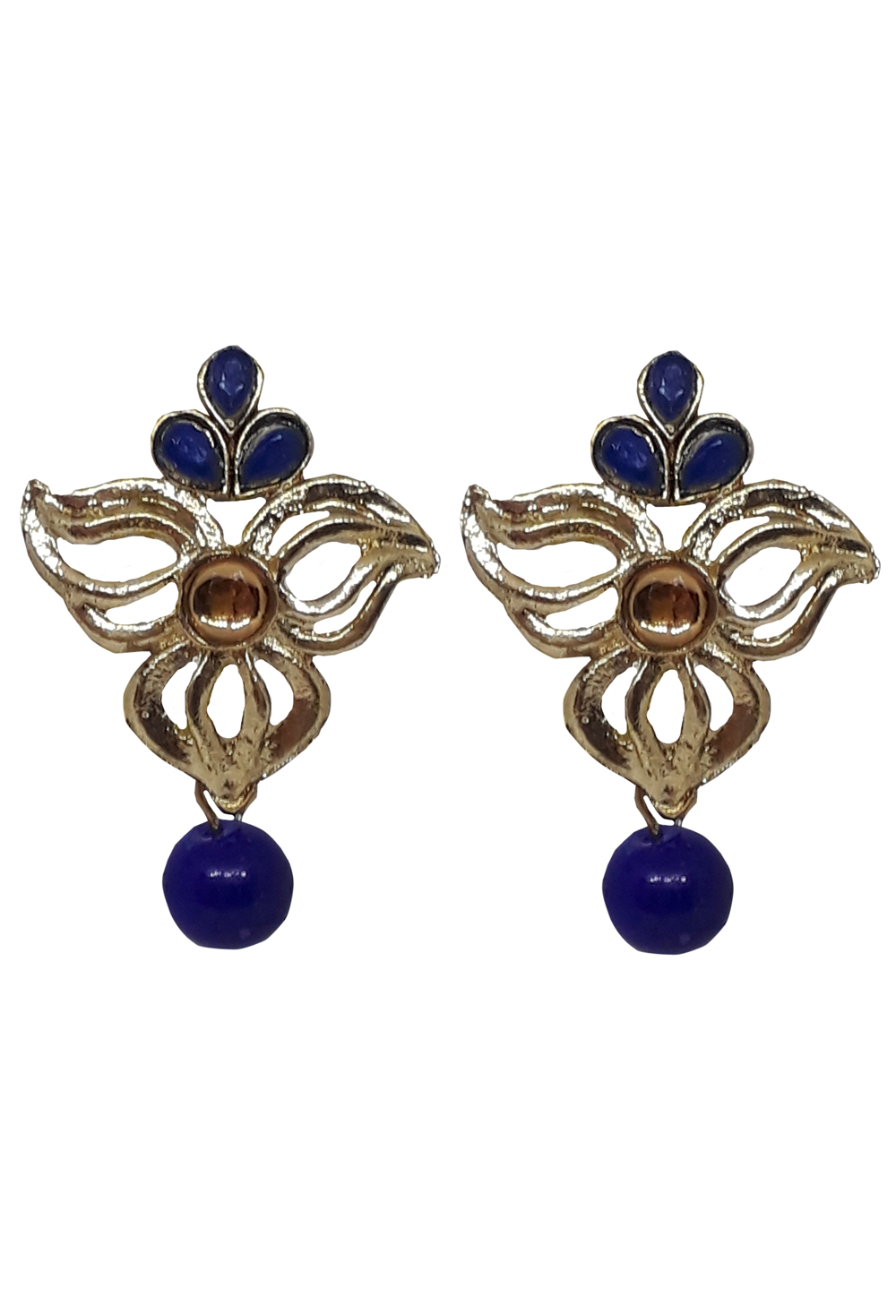 Blue Brass Earrings 202090
