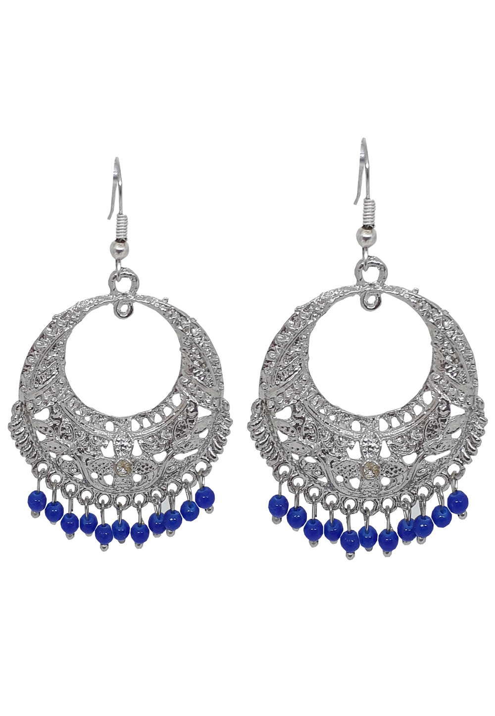 Blue Brass Earrings 202096