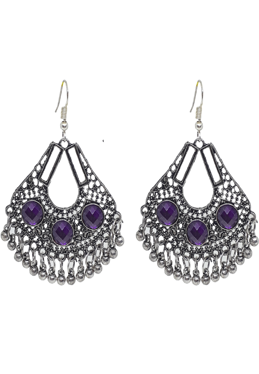 Purple Brass Earrings 202107