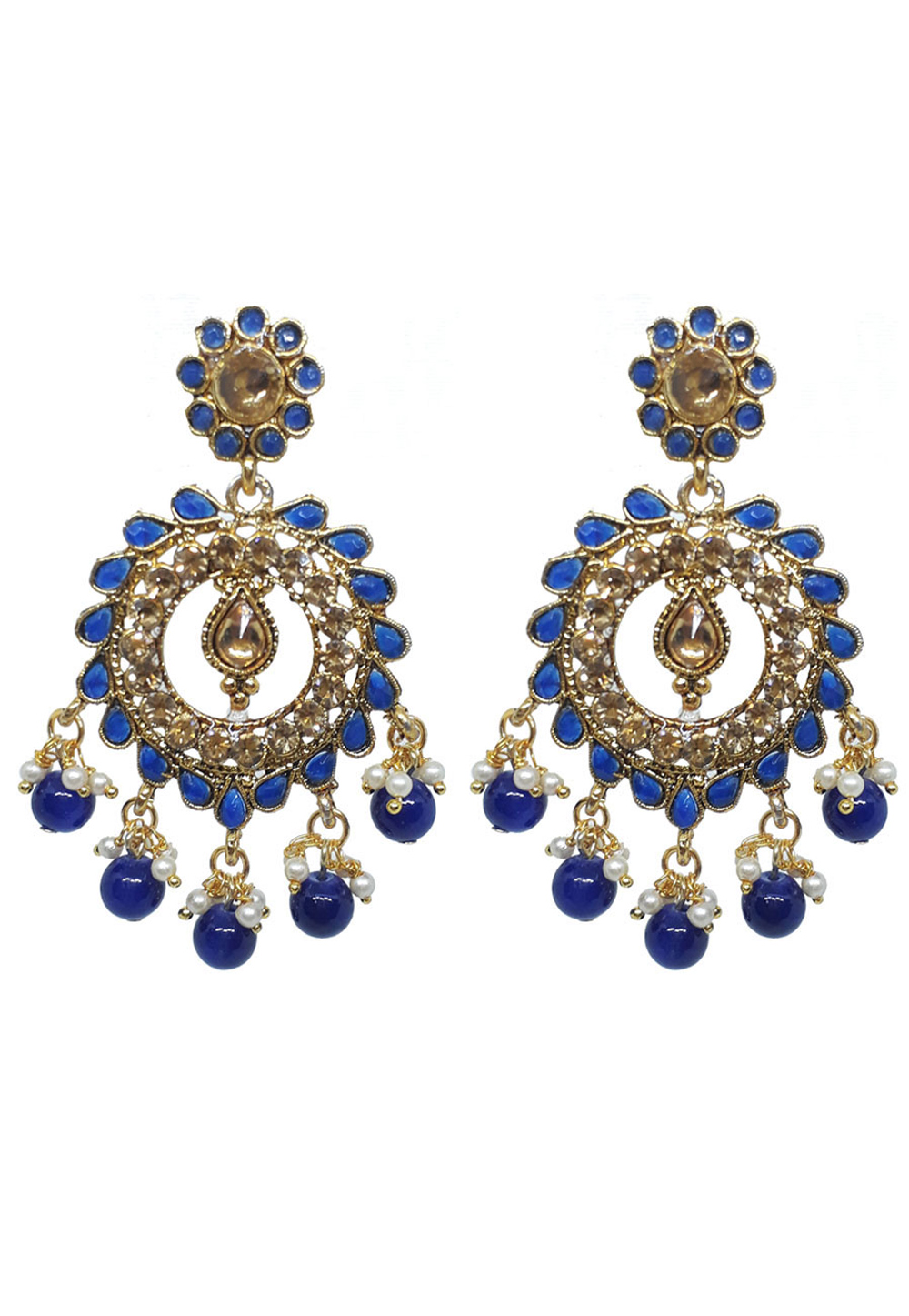 Blue Brass Earrings 210011
