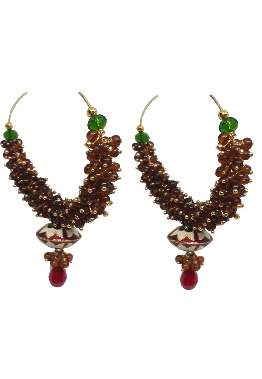 Brown Brass Earrings 210016
