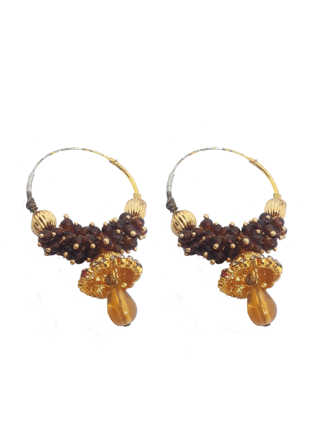 Brown Brass Earrings 210020