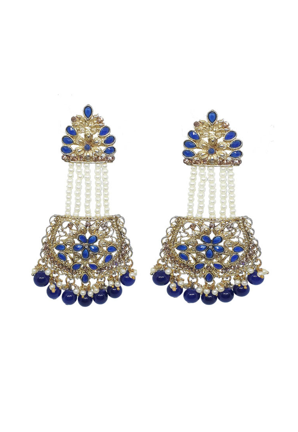 Blue Brass Earrings 210027