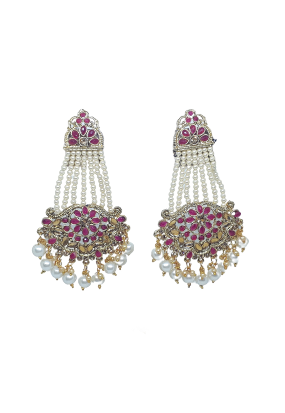 Pink Brass Earrings 210031