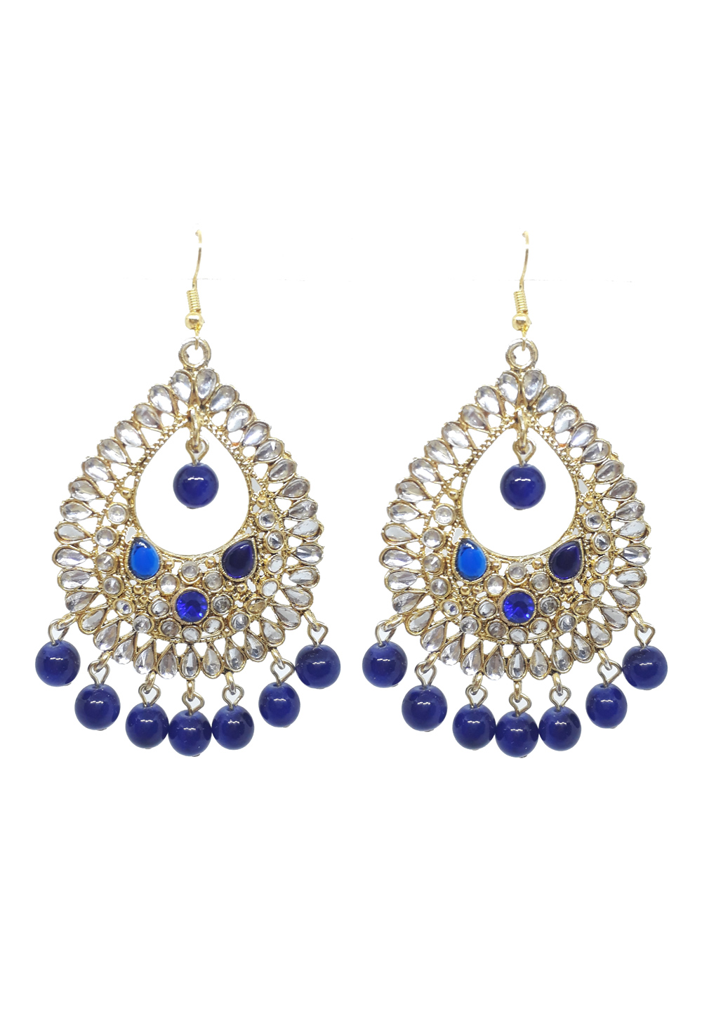 Blue Brass Earrings 210034