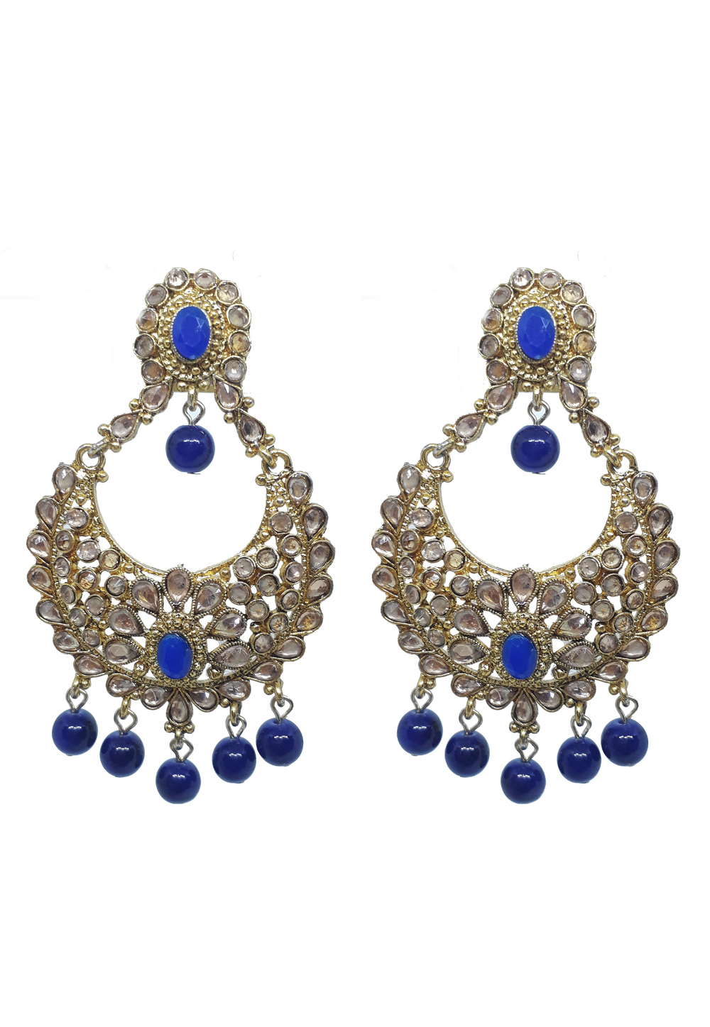 Blue Brass Earrings 210036