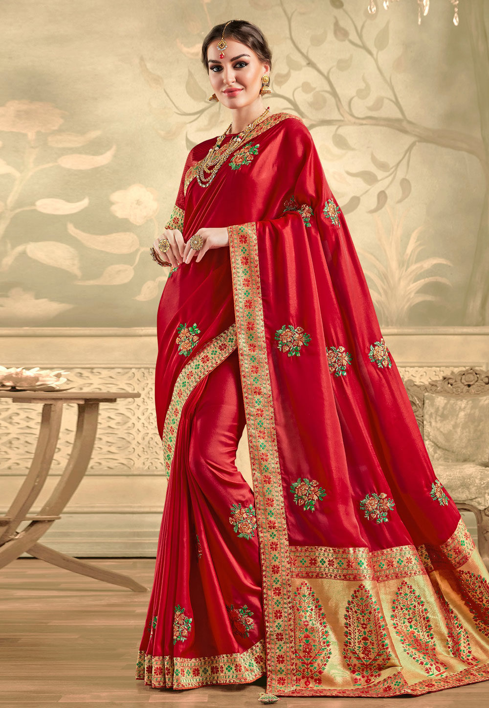 Red Silk Paithani Saree 212539