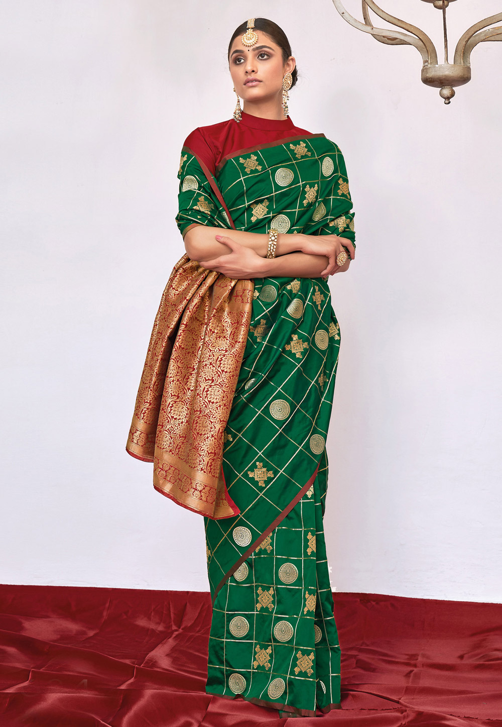Green Silk Festival Wear Saree 213023