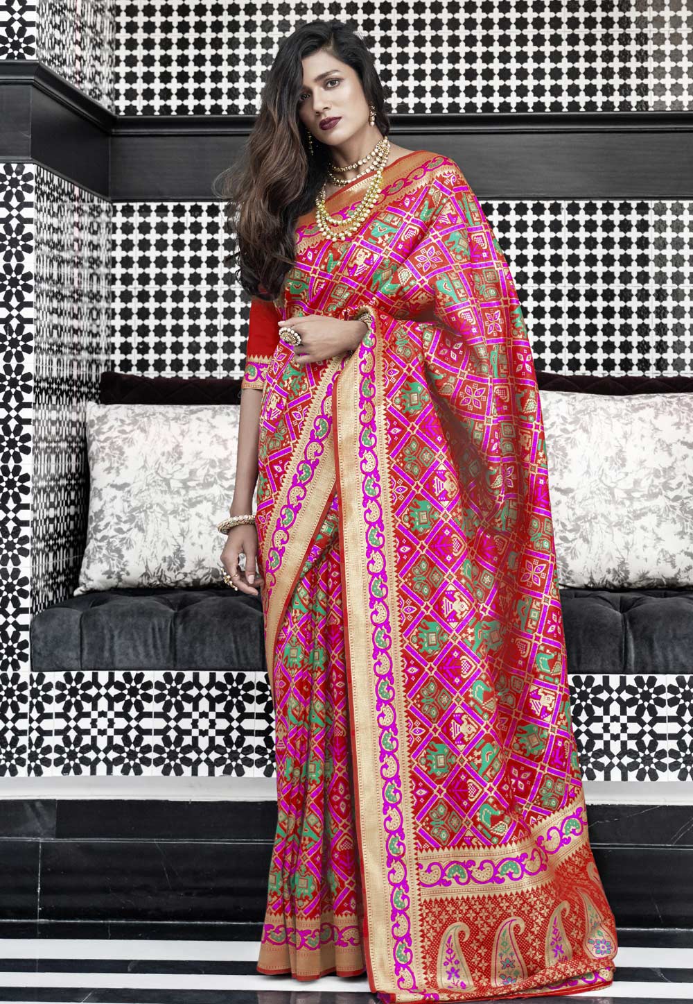 Pink Silk Festival Wear Saree 203396