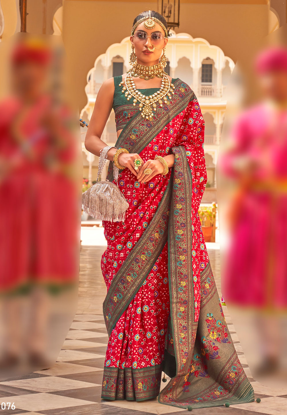 Red Silk Saree With Blouse 256142