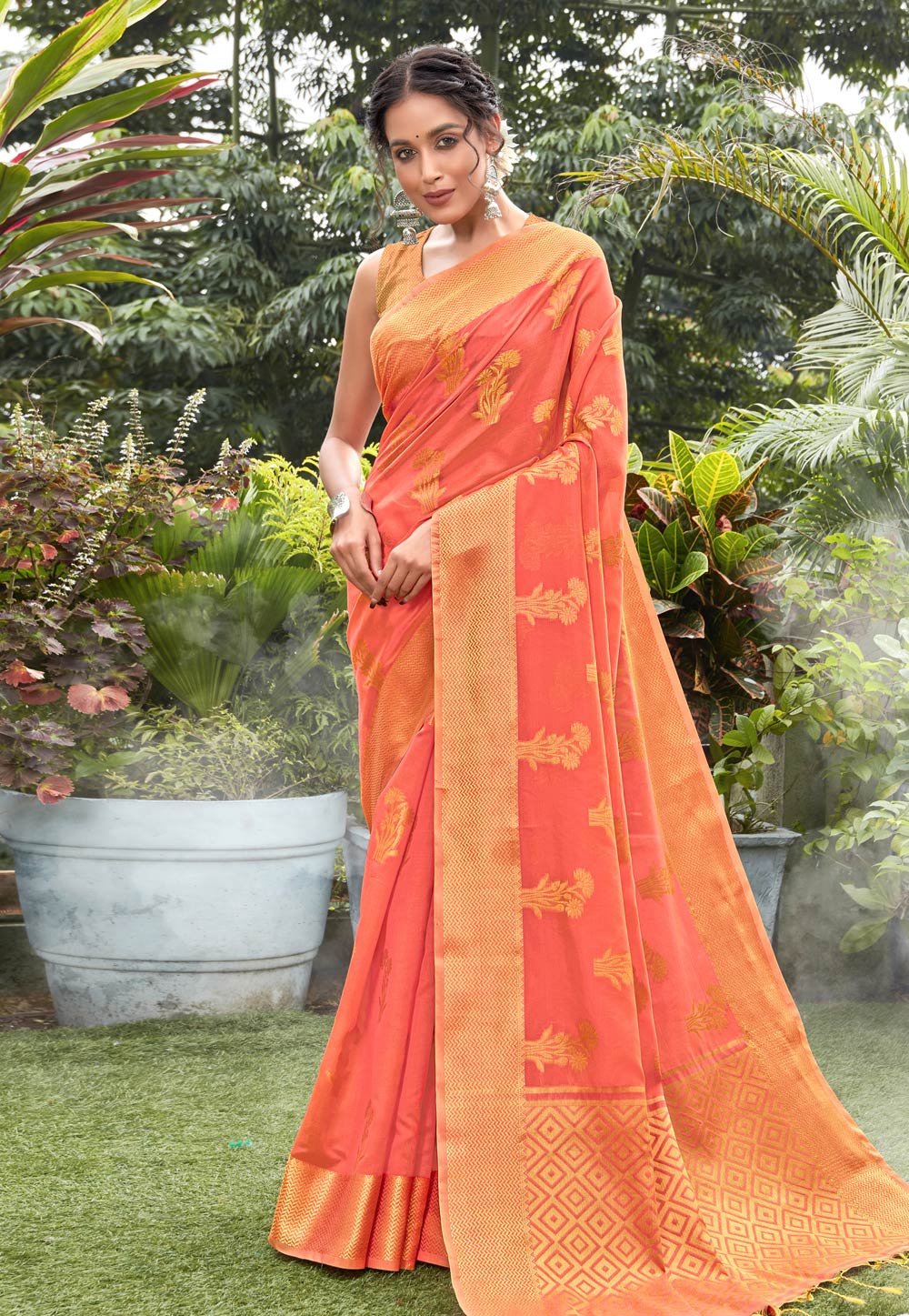 Pink Banarasi Silk Festival Wear Saree 236113
