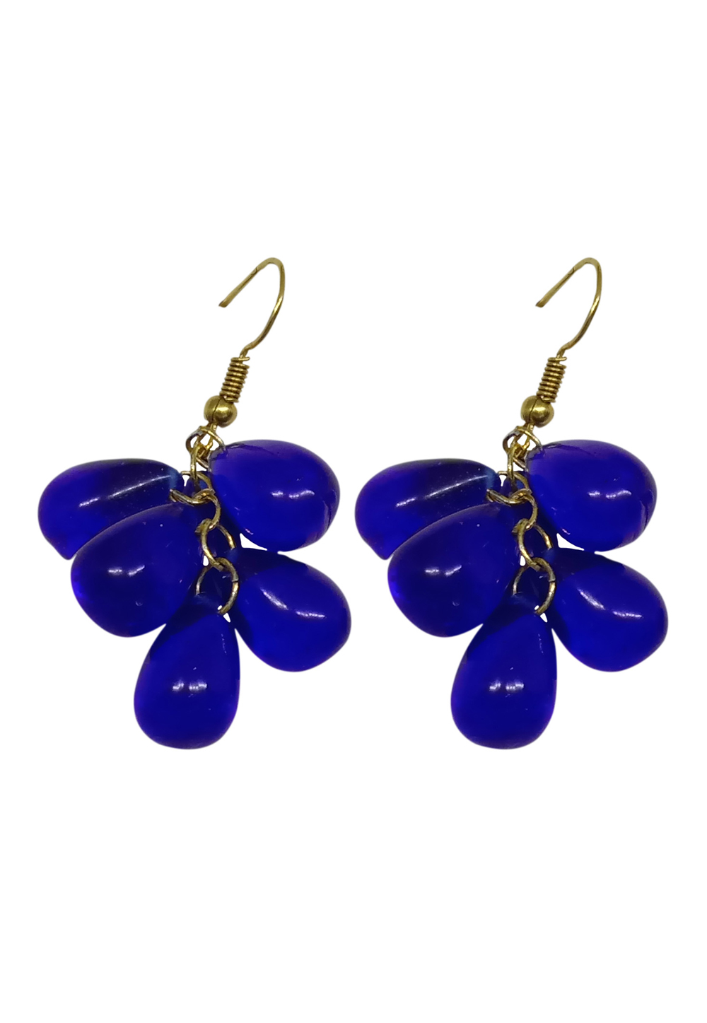 Blue Brass Earrings 227887