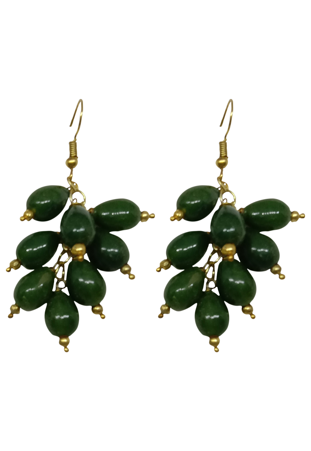 Green Brass Earrings 227889