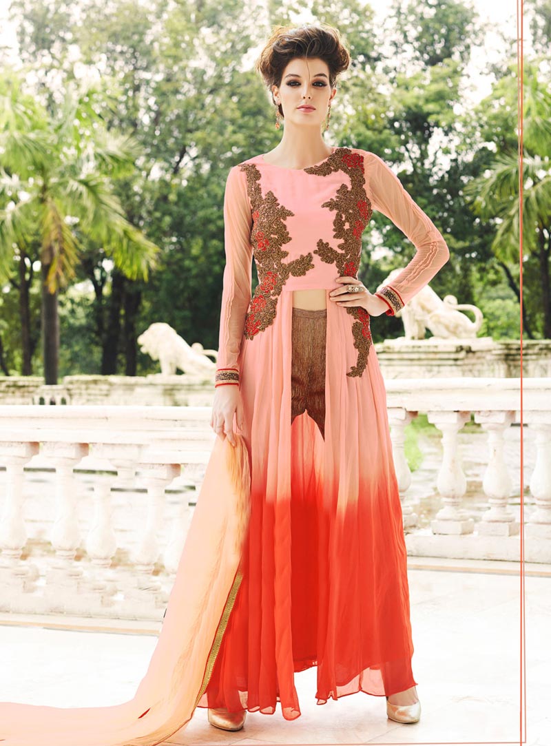 Pink Georgette Designer Anarkali Suit 69451