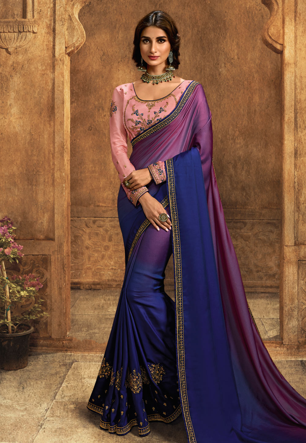 Blue Silk Festival Wear Saree 182968