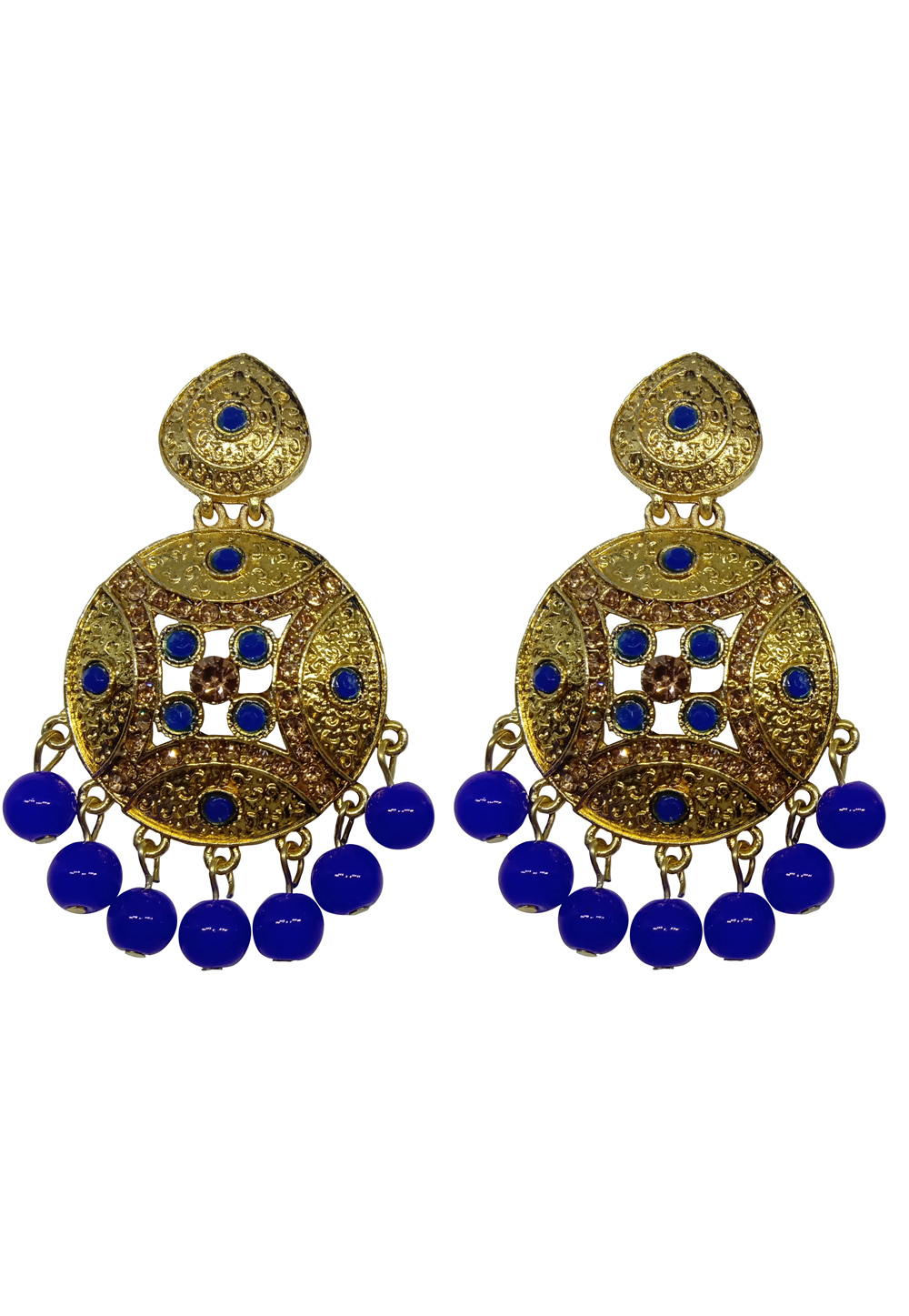 Blue Alloy Austrian Diamond Earrings 232374