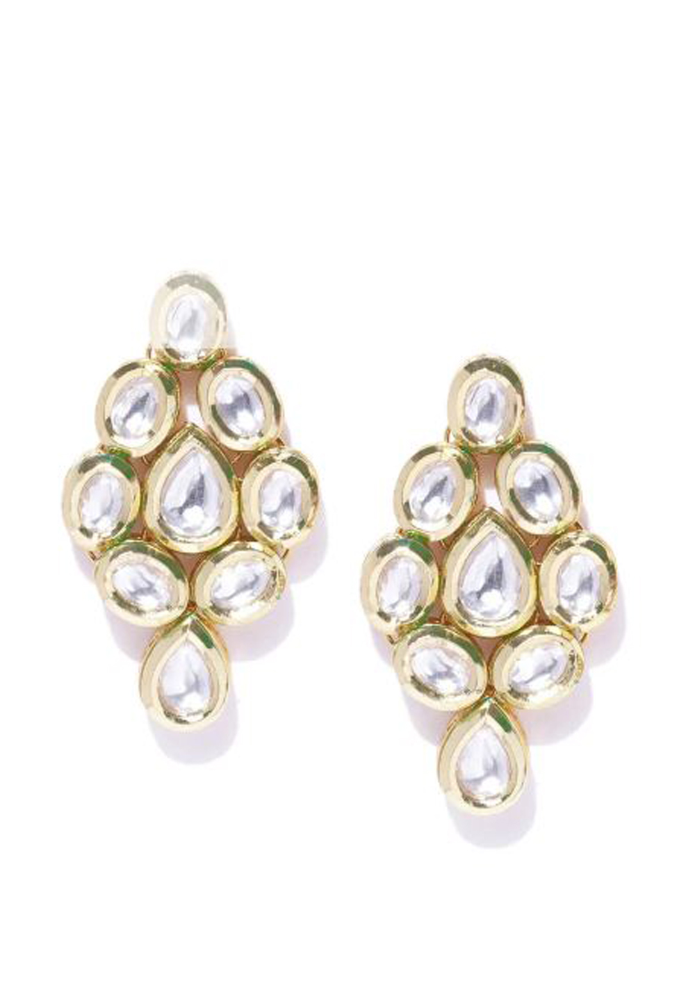 White Alloy Austrian Diamond Earrings 232389