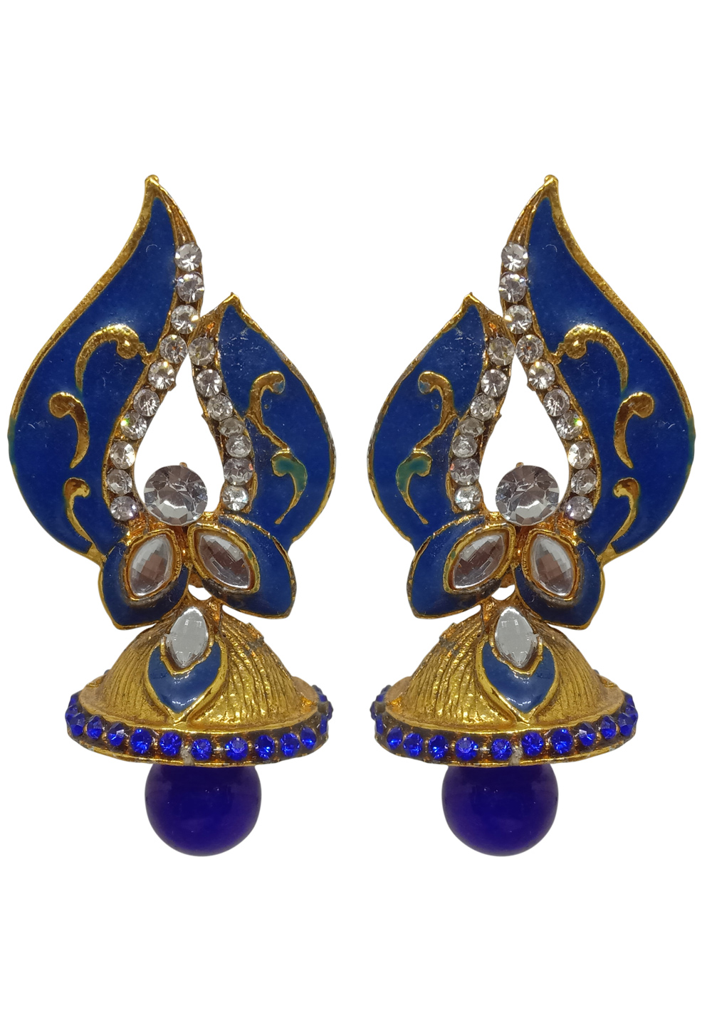 Blue Alloy Austrian Diamond Earrings 232392